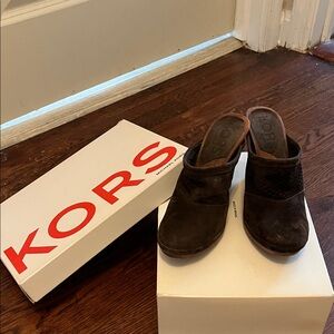 KORS Michael Kors Brown Mules